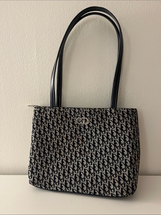 Dior Handbags - Christian Dior Black & White Monogram Shoulder Bag